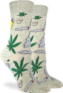 Good Luck Sock Women's Stoned Marijuana Socks, Adult, Shoe Size 5-9