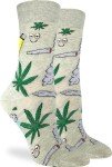 Good Luck Sock Women's Stoned Marijuana Socks, Adult, Shoe Size 5-9
