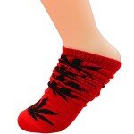 Lystaii 5 Pairs Weed Leaf Printed Cotton Socks Unisex Random Color Maple Leaf Printed Socks, One Size