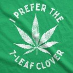 Mens I Prefer The 7 Leaf Clover T Shirt Funny Saint Patricks Day Marijuana Tee Funny T Shirts Saint Patrick's Day Apparel for Men Cool 420 T Shirt Novelty Green L