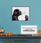 Chimp Smoking Marijuana - Dope Posters Wall Art - Weed Smoking Chimp - Dorm Room Decor - Pothead Cannabis Gifts - Stoner Room Decor - Ganja Chimp Smoking Blunt - 8x10 Poster Art Prints