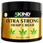 5kind Extra Strong Hemp Cream Maximum Strength 10.1 fl oz - Natural Ingredients - for All Skin Types