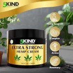5kind Extra Strong Hemp Cream Maximum Strength 10.1 fl oz - Natural Ingredients - for All Skin Types