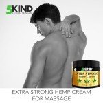 5kind Extra Strong Hemp Cream Maximum Strength 10.1 fl oz - Natural Ingredients - for All Skin Types