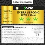 5kind Extra Strong Hemp Cream Maximum Strength 10.1 fl oz - Natural Ingredients - for All Skin Types