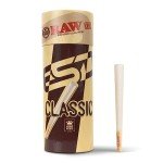 RAW Cones Classic King Size - 50 Pack - Slow Burning Pre Rolled Cones made of Paper with Tips & Packing Tubes Included