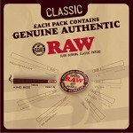 RAW Cones Classic King Size - 50 Pack - Slow Burning Pre Rolled Cones made of Paper with Tips & Packing Tubes Included