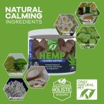 Only Natural Pet - Natural Hemp Soft Chew Bites for Dog Stress & Anxiety Relief - L-Theanine, Chamomile & Lemon Balm - Hemp Oil Calming Chews for Dogs - 60 Count