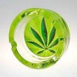 Ashtray MJ Round Thick Glass Ash trays, 420 Ashtrays Cigarette Cigar Ash Holder, Best Gag Gifts or Souvenir Collectors Idea 6 Piece Assorted Set (Assorted)