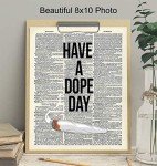 Dope Poster, Dope Wall Decor, Weed Decoration - 8x10 UNFRAMED Marijuana Wall Art, Cannabis Room Decor - Unique Cool Gift for Ganja, Spliff, Pot Smoking Fan