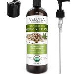 velona Hemp Seed Oil USDA Certified Organic - 16 fl oz | 100% Pure and Natural Carrier Oil | Unrefined, Cold Pressed | Hair, Body, Face & Skin Care | Use Today - Enjoy Results
