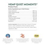 NaturVet Quiet Moments Calming Aid Dog Supplement, Helps Promote Relaxation, Reduce Stress, Storm Anxiety, Motion Sickness for Dogs (Quiet Moments Plus Hemp, 180 Soft Chews)