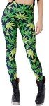 Sister Amy Girl Leaf in Green Digital Printted Ankle Elastic Tights Legging