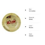 "RAW Round Metal Ashtray - Magnetic / 5.5""", brown (18443)