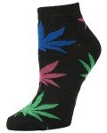 Gelante 12-Pair Women's Ankle Socks, Colorful Comfortable Lightweight Breathable Athletic 6009 Marijuana Leaf