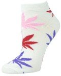 Gelante 12-Pair Women's Ankle Socks, Colorful Comfortable Lightweight Breathable Athletic 6009 Marijuana Leaf