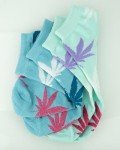 Gelante 12-Pair Women's Ankle Socks, Colorful Comfortable Lightweight Breathable Athletic 6009 Marijuana Leaf