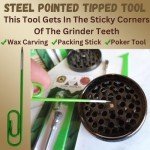 Grinder Cleaning Kit For Herbs Coffee Grinders Cigarette Rolling Papers Machine Pre Rolled Cones Poker Wax Tool Cone Loader 1 1/4 Size King Pre Rolls