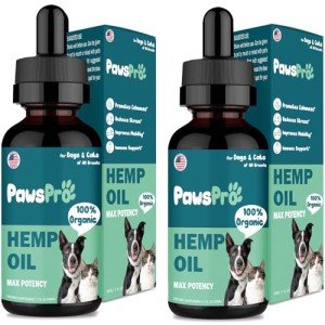 PawsPro Hemp Oil for Dogs and Cats - Helps Pets with Anxiety, Pain, Stress, Sleep, Arthritis, Seizures Relief - Calming Treats Chews - Support Hip and Joint Health (2 Pack)