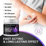 HEMP POWER Joint Muscle Relief Cream, with Hemp, Menthol, MSM Arnica, Support Your Back, Muscles, Joints, Neck, Shoulder, Knee, Nerves - 2 Fl Oz.