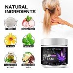HEMP POWER Joint Muscle Relief Cream, with Hemp, Menthol, MSM Arnica, Support Your Back, Muscles, Joints, Neck, Shoulder, Knee, Nerves - 2 Fl Oz.