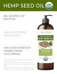 velona Hemp Seed Oil USDA Certified Organic - 8 fl oz | 100% Pure and Natural Carrier Oil | Unrefined, Cold Pressed