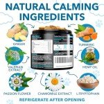 Hemp Calming Chews for Dogs with Anxiety and Stress - 180 Soft Dog Calming Treats - Dog Anxiety Relief - Storms, Fireworks, Thunder, Barking, Separation Aid - Valerian Root - L-Tryptophan - Hemp Oil