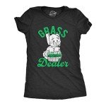 Womens Grass Dealer Tshirt Funny Easter Bunny Basket Holdiay Novelty Tee Funny T Shirts Easter Tops for Women Cool 420 T Shirt Women's Novelty Tees Black - M