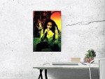 Bob Marley Poster, Rasta, Smoking Weed, Reggae Music, Legend, Art Print
