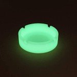 Silicone Ashtray HOWDIA Luminous Ash Tray, Small Ashtrays for Outside Patio Glow In The Dark Ashtray Cute Home Ash Trays High Temperature Heat Resistant, 3 Pack