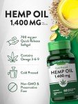 Nature's Truth Hemp Oil | 60 Softgels | 1400mg | Non-GMO & Gluten Free Supplement | Cold Pressed from Hemp Seeds