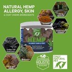 Only Natural Pet Allergy, Skin & Coat Hemp Soft Chews - Allergy Immune Bites for Dogs, Omega 3 Supplement, Hemp Oil - Calming Treats for Itchy Skin Relief, Hot Spot - (60 Count)