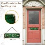 Booda Brand Stoner Avenue Street Sign 4 Signs of Exit 420 /High St/Mary Jane Lane/Stoner Ave for Room Decor, Duplex Printed Trippy Room Decor for Stoner, Vintage Rustic Retro Garage Decor Sign