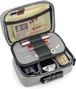 OZCHIN Smell Proof Bag with Combination Lock Tobacco Pipe Pouch Bag File Organizer Case Container Medicine Lock Box Odorless Storage Bag Great Gift for Friend