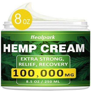 Natural Hemp Cream for Muscles, Joints, Lower Back, Back, Knees, Neck, Fingers, Elbows- 8.5 fl oz - Arnica,MSM, Turmeric, Emu Oil, Menthol, Aloe