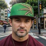 Popfizzy Men’s Weed Hat, Pot Leaf Hats, Marijuana Mesh Snapback Cap, Cannabis Baseball Caps, Weed Gifts for Stoners