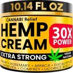 Саnnаbі Rеlіеf Hemp Cream Maximum Strength 10.14 FL. OZ — Relieve Muscles, Joints, and Back Target Area — 10-in-1 Potent Formula | Gel Infused with Hemp Oil, Arnica, Menthol, Rosemary, Calendula