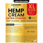 Саnnаbі Rеlіеf Hemp Cream Maximum Strength 10.14 FL. OZ — Relieve Muscles, Joints, and Back Target Area — 10-in-1 Potent Formula | Gel Infused with Hemp Oil, Arnica, Menthol, Rosemary, Calendula