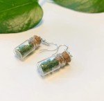 Cannabis Earrings, 420, Best Gag Gift, Fake Marijuana Earrings, Fake Cannabis, Concert Festival (Bottles)