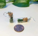 Cannabis Earrings, 420, Best Gag Gift, Fake Marijuana Earrings, Fake Cannabis, Concert Festival (Bottles)