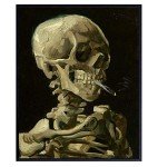Vincent Van Gogh - Dope Posters 8x10 - Dope Room Decor - 8x10 Weed Smoking Skeleton Decor - Stoner Pothead Marijuana Gifts for Men - Creepy Goth Wall Art - Gothic Home - Cannabis Gifts - Ganja, Blunt