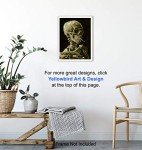 Vincent Van Gogh - Dope Posters 8x10 - Dope Room Decor - 8x10 Weed Smoking Skeleton Decor - Stoner Pothead Marijuana Gifts for Men - Creepy Goth Wall Art - Gothic Home - Cannabis Gifts - Ganja, Blunt