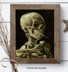 Vincent Van Gogh - Dope Posters 8x10 - Dope Room Decor - 8x10 Weed Smoking Skeleton Decor - Stoner Pothead Marijuana Gifts for Men - Creepy Goth Wall Art - Gothic Home - Cannabis Gifts - Ganja, Blunt