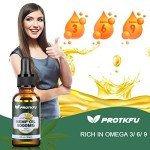 ProTKFU (2Pack Hemp Oil - Omega 3-6-9 Oil Fatty Acids Nutritional Supplement for Immune System Support, Focus, Calm, Relaxation, and Mood Enhancement - Organic, Vegan, Non-GMO