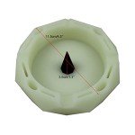 ooDuo 1 Geometric Silicone Ashtray - Glow in the Dark - Unbreakable Multipurpose Storage Ash Tray - w/Glass Friendly Tapping Center