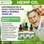 NATURE'S BENEFICIALS Organic Hemp Oil Extract Drops, 1000mg - Omega Fatty Acids 3 6 9, Non-GMO Ultra-Pure CO2 Extracted