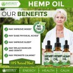 NATURE'S BENEFICIALS Organic Hemp Oil Extract Drops, 1000mg - Omega Fatty Acids 3 6 9, Non-GMO Ultra-Pure CO2 Extracted