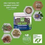 Only Natural Pet Calming Hemp Soft Chews - Relaxation Composure Sedative Tranquilizer Treats for Cat Stress Reduction w/Soothing Botanicals Supports Sleep Aid Quiet Travel Chill Vet Visit - 60 Count