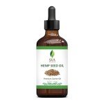 SVA ORGANICS Hemp Seed Oil Cold Pressed 4oz (118 ml) Premium Carrier Oil With Dropper For Skin Care, Hair Care, Scalp Massage, Body Massage, Hair Products, Cosmetics & Soap