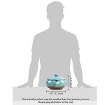 Lependor Ceramic Ashtray with Lids, Windproof, Cigarette Ashtray for Indoor or Outdoor Use，Ash Holder for Smokers,Desktop Smoking Ash Tray for Home Office Decoration - Blue